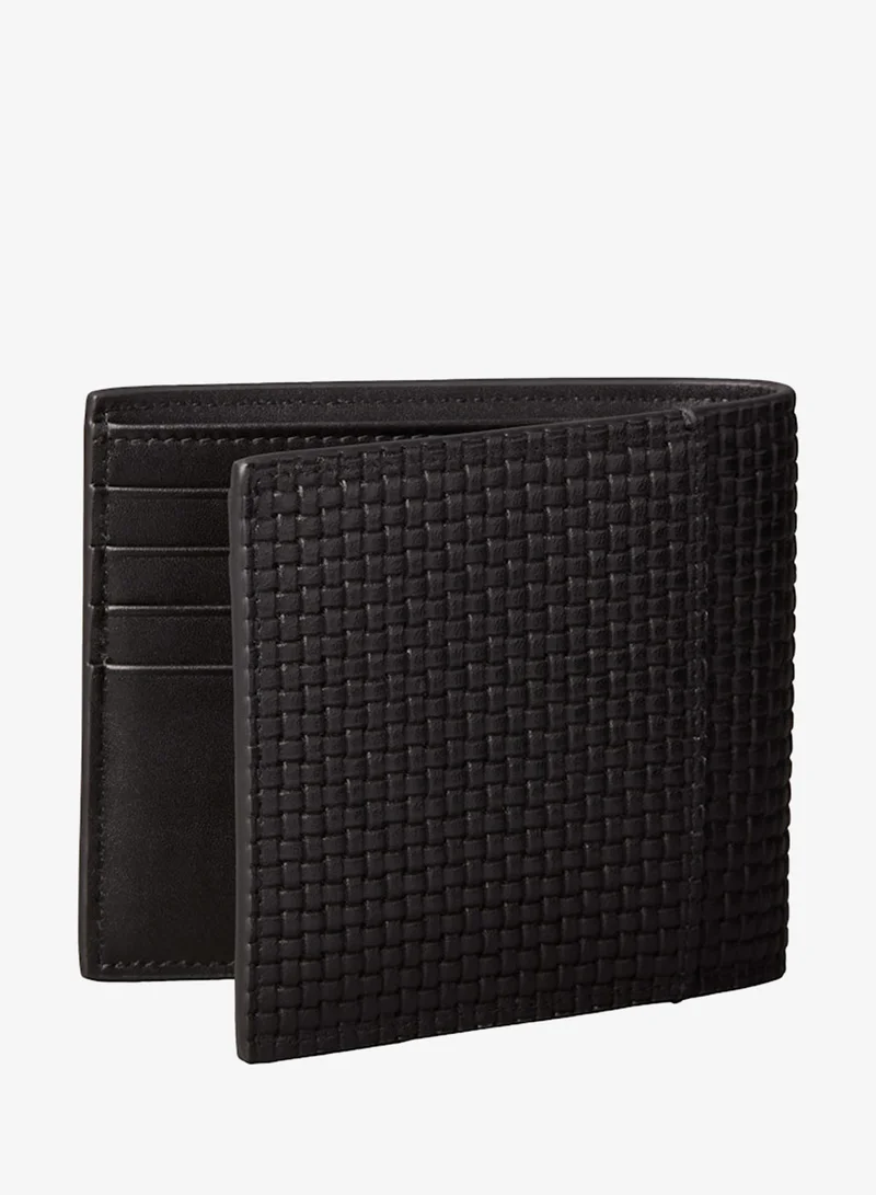 كالفن كلاين محفظة نقود جلدية بنقش منسوج